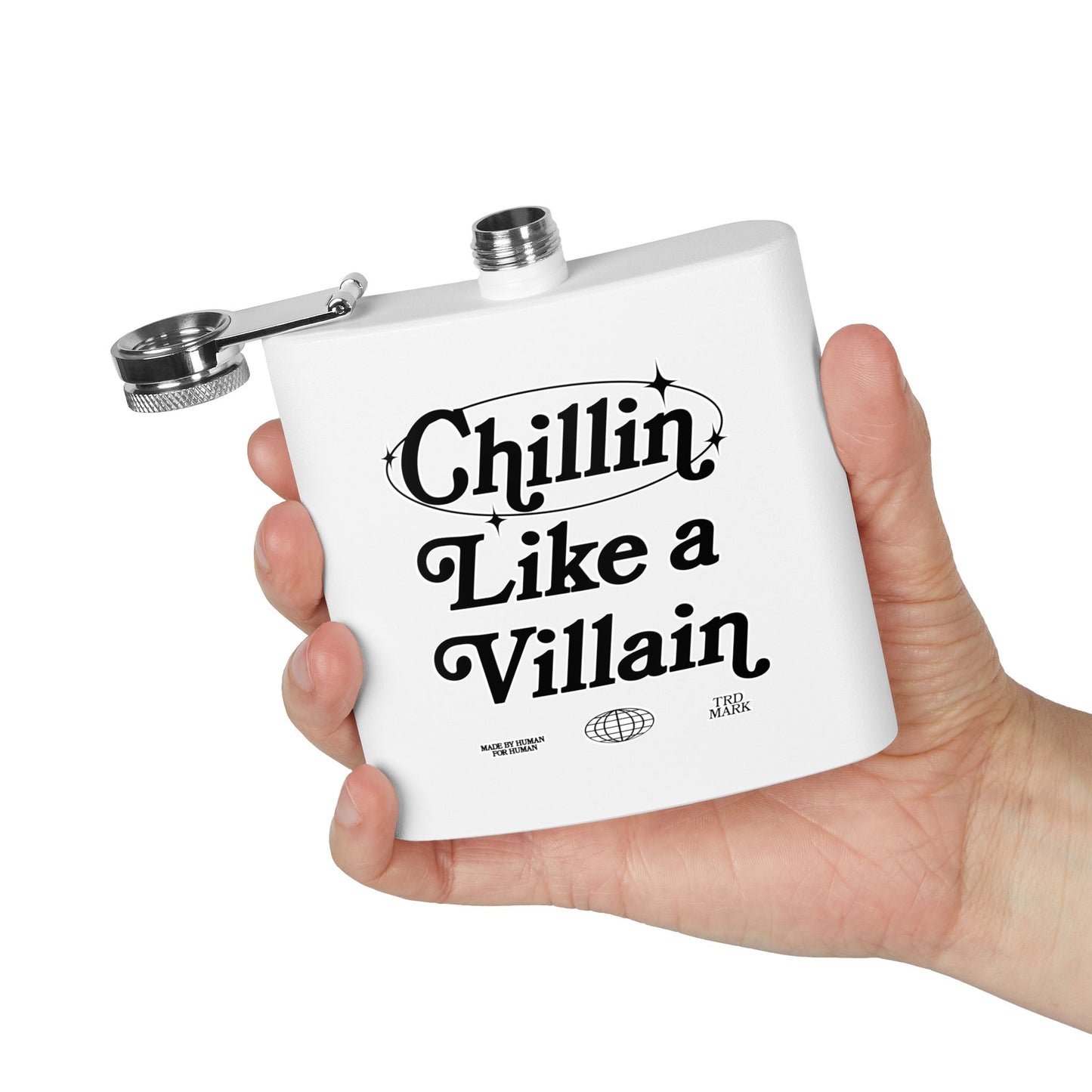 STAINLESS STEEL VILLAIN ELIXIR Flask