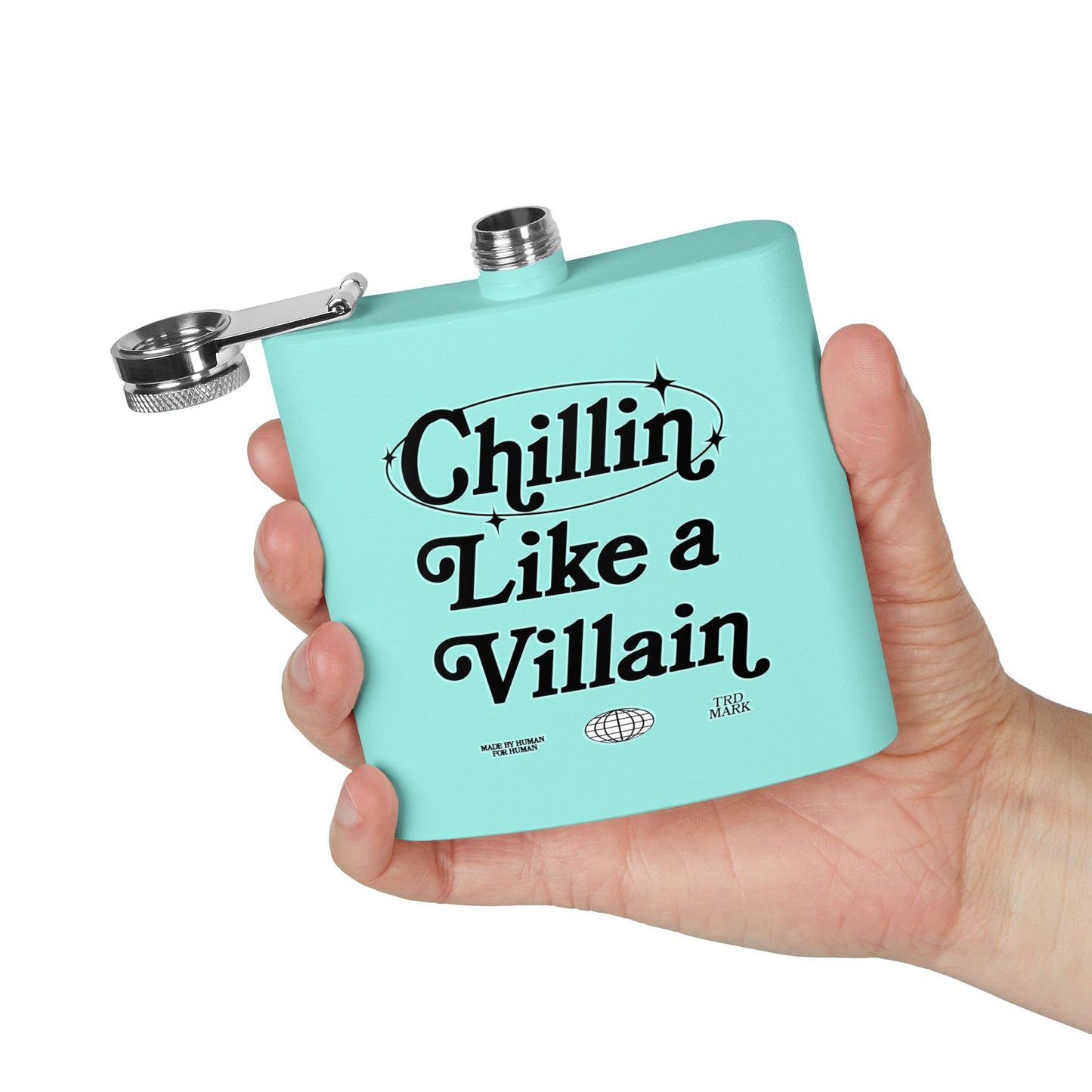 CHILLIN' LIKE A VILLAIN ELIXIR FLASK - TIFFANY BLUE