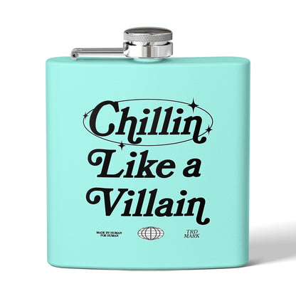 CHILLIN' LIKE A VILLAIN ELIXIR FLASK - TIFFANY BLUE