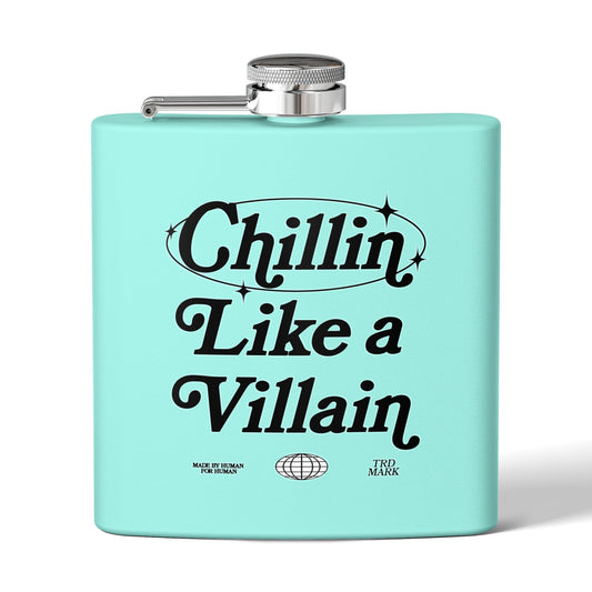 CHILLIN' LIKE A VILLAIN ELIXIR FLASK - TIFFANY BLUE